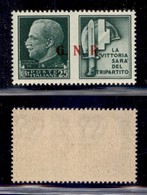 RSI - G.N.R. Brescia - Propaganda Di Guerra - 1943 - 25 Cent Milizia (16/IIeh) - Punti Piccoli Dopo NR - Gomma Integra - Other & Unclassified