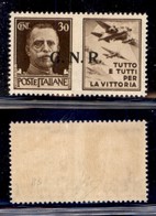 RSI - G.N.R. Brescia - Propaganda Di Guerra - 1943 - 30 Cent Aviazione (19/Ief) Con Punto Piccolo Dopo R - Gomma Integra - Sonstige & Ohne Zuordnung