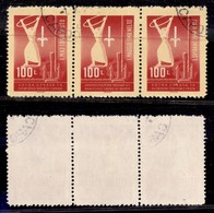 Trieste  - Trieste B - Posta Ordinaria - 1948 - Trittico (1/3) Usato (120) - Other & Unclassified