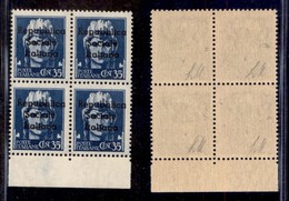 Emissioni Locali - Teramo - Posta Ordinaria - 1945 - 35 Cent (5) In Quartina - Gomma Integra (100+) - Altri & Non Classificati