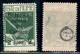 Occupazioni I Guerra Mondiale - Fiume - Posta Ordinaria - 1920 - 2 Lire Su 5 Cent (144) - Gomma Originale (70) - Other & Unclassified