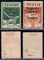 Occupazioni I Guerra Mondiale - Veglia - Posta Ordinaria - 1920 - 5 + 10 Cent  Reggenza (5/6) - Due Valori - Gomma Origi - Otros & Sin Clasificación