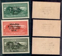 Occupazioni II Guerra Mondiale - Albania - Posta Aerea - 1939 - Posta Aerea (1/3) - Serie Completa - Gomma Integra (65) - Other & Unclassified