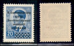 Occupazioni II Guerra Mondiale - Lubiana - Posta Ordinaria - 1941 - 20 Din (32) - Gomma Integra (62) - Other & Unclassified