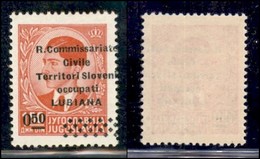 Occupazioni II Guerra Mondiale - Lubiana - Posta Ordinaria - 1941 - 50 Para Su 1.50 Din (39 Varieta) Con Soprastampa Pre - Other & Unclassified