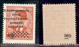 Occupazioni II Guerra Mondiale - Lubiana - Posta Ordinaria - 1941 - 50 Para Su 1.50 Din (39 He Varieta N) Con Soprastamp - Altri & Non Classificati