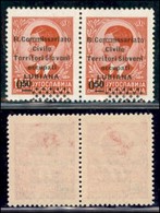 Occupazioni II Guerra Mondiale - Lubiana - Posta Ordinaria - 1941 - 50 Para Su 1.50 Din (39 Hd Varieta) - Coppia Con Sop - Sonstige & Ohne Zuordnung