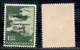 Occupazioni II Guerra Mondiale - Lubiana - Posta Aerea - 1941 - 1 Din (2) - Gomma Integra - Sonstige & Ohne Zuordnung