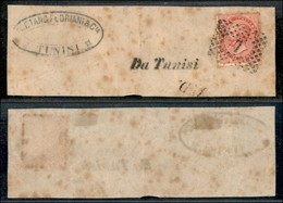 Uffici Postali All Estero - Levante - Posta Ordinaria - Da Tunisi - Frammento Di Lettera Col 40 Cent (20-Regno) Annullat - Sonstige & Ohne Zuordnung