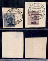 Colonie - Egeo - Emissioni Generali - Posta Ordinaria - 1912 - Soprastampati (1/2) - Serie Completa Su Frammenti Usati A - Otros & Sin Clasificación