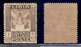 Colonie - Libia - Posta Ordinaria - 1926 - 1 Lira Pittorica (53f) - Centro Spostato - Gomma Integra - Sonstige & Ohne Zuordnung