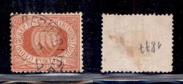 San Marino - Posta Ordinaria - 1877 - 20 Cent Stemma (4) - Usato (25) - Altri & Non Classificati