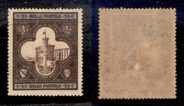 San Marino - Posta Ordinaria - 1894 - 25 Cent Palazzo Del Governo (23) - Ben Centrato - Gomma Originale - Other & Unclassified