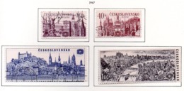 CZECHOSLOVAKIA 1967 INTERNATIONAL TOURIST YEAR SG 1628-1631 JIHLAVA BRNO BRATISLAVA PRAGUE - Other & Unclassified