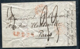 PAYS BAS - LETTRE D'AMSTERDAM LE 22/4/1846 POUR PARIS - B - ...-1852 Préphilatélie