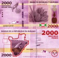 BURUNDI, 2000 FRANCS, 2018/2019, NEW P52b, UNC - Burundi