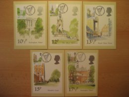 Grossbritannien- Landmarks - Kensington Palace, Hampton Court, Royal Opera House, The Albert Memorial, Buckingham Palace - PHQ-Cards