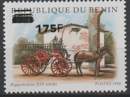 Bénin 2005 Mi. 1384 Hippomobile Pferd Cheval Horse Faune Fauna Pompiers Firefighter Feuerwehr Surchargé Overprint MNH** - Benin – Dahomey (1960-...)