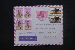 CONGO - Enveloppe De Léopoldville Pour Anvers En 1963, Affranchissement Plaisant Dont Surchargés - L 45390 - Autres & Non Classés