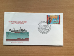 Djibouti Dschibuti 1991 FDC Câble Sous-marin Marseille Djibouti Singapour Mi. 557 - Djibouti (1977-...)