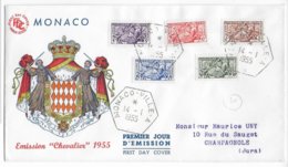 MONACO - 1955 - YVERT  N° 415/419 Sur ENVELOPPE FDC ! - FDC