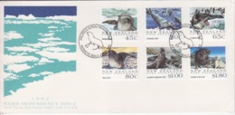 Polaire Néozélandais, N° 1168 à 1173 (faune Marine) Obl. Wanganuin Le 8 April 92 Sur FDC - Cartas & Documentos