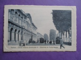 CPA ITALIE TURIN TORINO CORSO VITTORIO EMANUELE II STAZIONE DI PORTA NUOVA TRAMWAYS - Stazione Porta Nuova