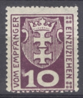 DANZIG - Porto 1921: Mi 1 / YT Taxe 1, ** MNH - KOSTENLOSER VERSAND AB 10 EURO - Taxe