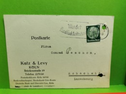 Katz & Levy. Koln 1933, Envoyé Au Luxembourg (Hobscheid) 1925 - Storia Postale