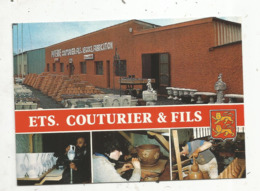 Cp,  Commerce , ETS COUTURIER & FILS ,poteries Normandes... Café-bar ,14 ,  NORON LA POTERIE , Vierge - Tiendas