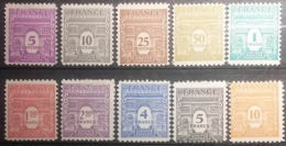 FRANCE Y&T N°620 à 629 Arc De Triomphe De L'Etoile Neuf* - 1944-45 Triomfboog