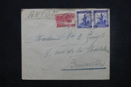 CONGO BELGE - Enveloppe De Manono Pour Bruxelles Par Avion En 1946 - L 45419 - Briefe U. Dokumente