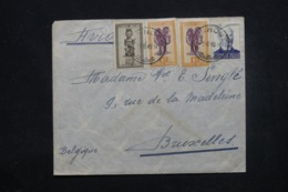 CONGO BELGE - Enveloppe De Manono Pour Bruxelles En 1949 Par Avion, Affranchissement Plaisant - L 45430 - Storia Postale