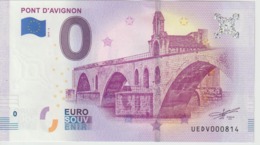 Billet Touristique 0 Euro Souvenir France 84 Pont D'Avignon 2019-5 N°UEDV000814 - Privatentwürfe