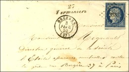 PC 3332 / N° 4 Filet Effleuré Càd T 15 ORGERES (27) Cursive 27 / Terminiers. 1852. - TB. - 1849-1850 Cérès