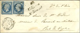 PC 3642 / N° 14 (2) Belles Marges Càd T 15 AILLANT-S-THOLON 83 Cursive 83 / Villiers / St-Benoît Sur Lettre 2 Ports. 185 - 1853-1860 Napoleone III