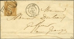 Taxe 30 DT / N° 21 Càd T 15 VELINES (23) Sur Lettre Avec Texte Adressée Localement Aux Granges. Exceptionnelle Associati - 1862 Napoleone III