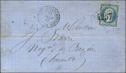 GC 4257 / N° 22 (pd) Càd T 15 VILLENEUVE L'ARCHEVEQUE / BM. 1867. - TB. - 1862 Napoléon III