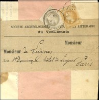 Càd T 17 VENDÔME (40) / N° 27 + 28 Sur Imprimé Complet Pour Paris. 1869. - TB / SUP. - R. - 1863-1870 Napoléon III Lauré