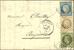 GC 828 / N° 25 + 27 + 37 Càd T 17 CHABLIS (83). 1871. - TB / SUP. - 1863-1870 Napoleon III With Laurels