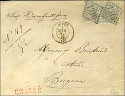 GC 1310 / N° 33 Càd T 17 DIVES (13) 5 JUIL. 73 Seul Sur Lettre Chargée Avec Valeur Déclarée De 1900 F Pour Bayeux. - SUP - 1863-1870 Napoleon III With Laurels