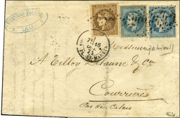 GC 2046 / N° 29 + 37 + 47 Càd LILLE Qer PL. St MARTIN 16 OCT. 71 Sur Lettre 3 Ports. Rare Affranchissement Composé. - TB - 1870 Bordeaux Printing