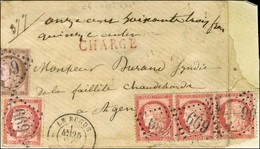 GC 669 / N° 54 Pli + 57 (4, 1ex Pli) Càd T 17 LE BUGUE (23) Sur Lettre Chargée. 1875. - B / TB. - 1871-1875 Cérès