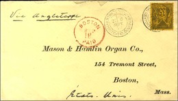 Càd EXPOSon UNIVle / POSTE TELEGRAPHE 6 SEPT. 78 / N° 93 Sur Lettre Pour Boston. - SUP. - R. - 1876-1878 Sage (Type I)