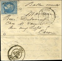 Etoile 2 / N° 29 Càd PARIS / R. ST LAZARE 9 OCT. 70 Sur Lettre Pour Caen. Au Verso, Càd D'arrivée 18 OCT. 70. LE GODEFRO - Guerra De 1870