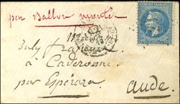 Etoile 20 / N° 29 Càd PARIS / R. St DOMque St Gn N° 58 21 OCT. 70 Sur Lettre Sans Texte Pour Espéraza (Aude), Au Verso C - Guerra Del 1870