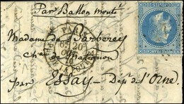 Etoile 1 / N° 29 Càd PARIS / PL. DE LA BOURSE 20 OCT. 70 Sur Lettre Pour Essay. Au Verso, Càd D'arrivée 3 NOV. 70. LE GA - Krieg 1870