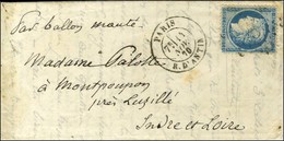 Etoile 8 / N° 37 Càd PARIS / R. D'ANTIN 14 NOV. 70 Sur Lettre Avec Très Bon Texte Pour Luzillé (Indre Et Loire). Au Vers - Krieg 1870