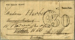 Càd PARIS (60) 25 JANV. 71 (6e Levée) Et Taxe 30 DT (Timbre Poste Tombé Par Immersion) Sur Gazette Des Absents N° 31 Pou - Guerra De 1870