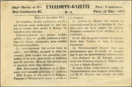 Enveloppe Gazette N° 9 Neuve. - TB / SUP. - Krieg 1870
